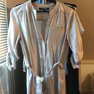 Taupe color blouse dress